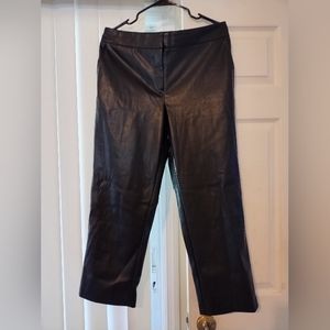Women's Ruby Red Petite Faux Leather pull on pants. Size 12P NWT
